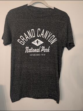 Grand Canyon National Park Graphic Tee - Charcoal with White Print